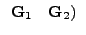 $\displaystyle \begin{array}{cc} \vec{G}_{1} & \vec{G}_{2})\end{array}$