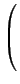 $\displaystyle \left(\vphantom{\begin{array}{ccc} \varphi_{1}(\alpha_{1}\vec{H})â€¦ â€¦\alpha_{u}\vec{H}) & \cdots & \varphi_{u}(\alpha_{u}\vec{H})\end{array}}\right.$